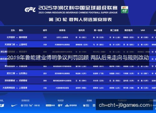 2019年鲁能建业傅明争议判罚回顾 两队后来走向与规则改动